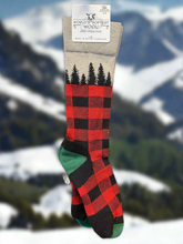 Load image into Gallery viewer, Wool Buffalo Tree Plaid Socks-Made in the USA
