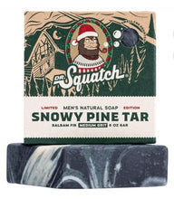 Load image into Gallery viewer, Dr Squatch Snowy Pine Tar Limited Edition Natural Soap
