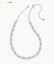 Load image into Gallery viewer, Kendra Scott Rosalie Tennis Necklace- Rhodium Silver White Crystal
