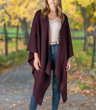 Load image into Gallery viewer, Heritage Sweater Wrap - Plum
