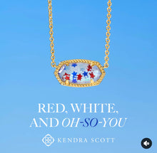 Load image into Gallery viewer, Kendra Scott Elisa Necklace Red, White, and Blue Illusion
