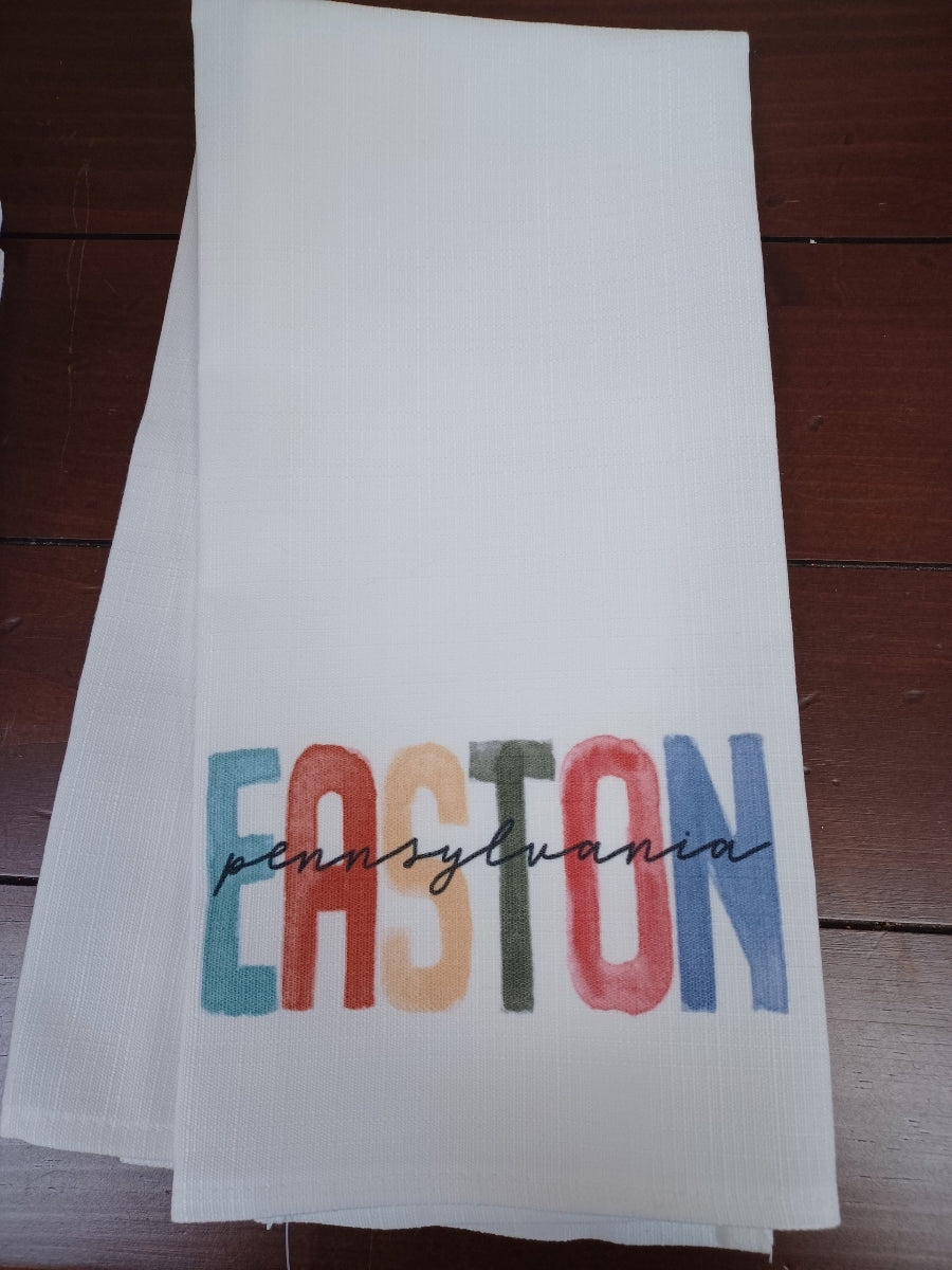 Easton PA, Earth Tones Tea Towel