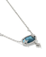 Load image into Gallery viewer, Kendra Scott Silver Elisa Star Pendant Necklace-Silver Steel Blue
