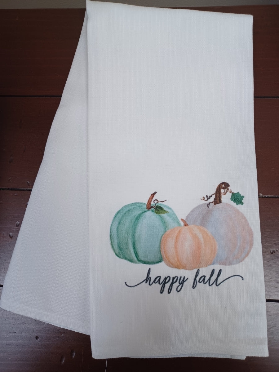 Funny Fall Custom Kitchen Tea Towels