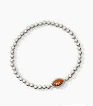 Load image into Gallery viewer, Kendra Scott Football Stretch Bracelet Orange Goldstone in Gold or Silver
