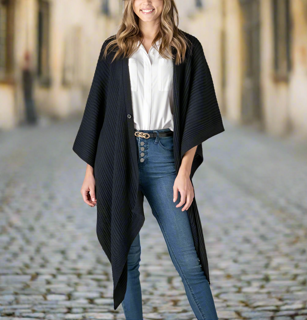 Heritage Sweater Wrap - Black