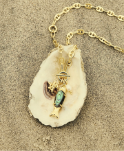 Load image into Gallery viewer, Kendra Scott Parker Fish Long Charm Silver Necklace Abalone Shell
