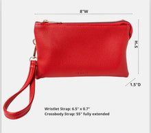 Load image into Gallery viewer, Kedzie Eclipse Convertible Wallet Crossbody or Wristlet in Chesnut
