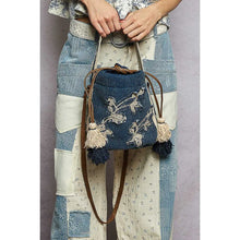 Load image into Gallery viewer, Boho Embroidered Denim Purse

