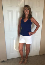Load image into Gallery viewer, Cache White Damask Patterned Shorts
