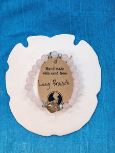 Natural Stone Bracelet with Beach Sand from Long Branch, NJ