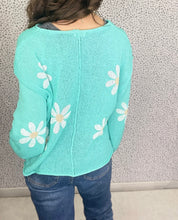 Load image into Gallery viewer, Daisy Crochet Knit Top in Jelly Mint
