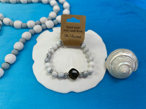 Natural Stone Bracelet with Beach Sand from Wildwood, NJ
