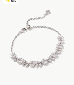 Kendra Scott Rosalie Tennis Bracelet- Rhodium White Crystal