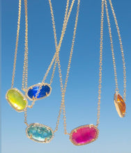 Load image into Gallery viewer, Kendra Scott Gold Elisa Necklace In Orange Citrine (November)
