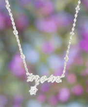 Load image into Gallery viewer, Kendra Scott Mom Crystal Pendant Necklace in gold or silver
