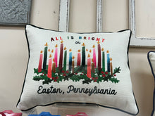Load image into Gallery viewer, All is Bright in Easton Pillow
