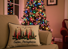 Load image into Gallery viewer, All is Bright in Easton Pillow
