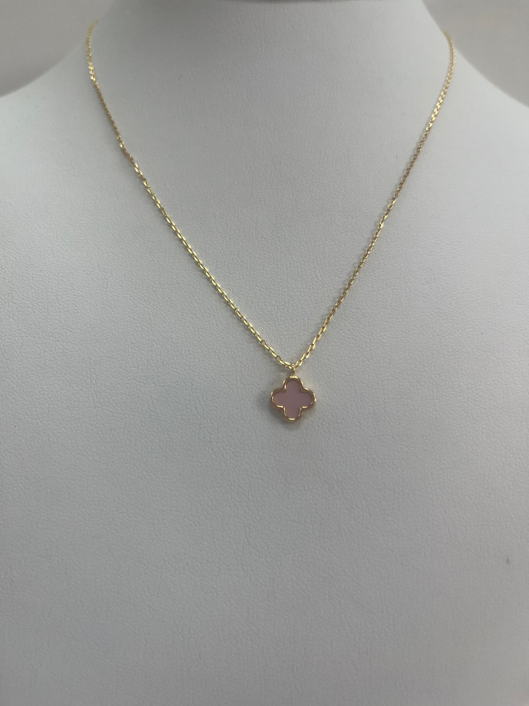 Pink Clover Necklace at SomethingDifferentShopping.com