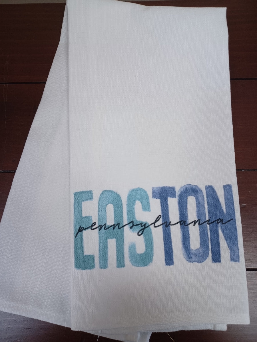 Easton PA, Blue Tone Tea Towel
