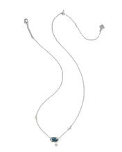 Load image into Gallery viewer, Kendra Scott Silver Elisa Star Pendant Necklace-Silver Steel Blue
