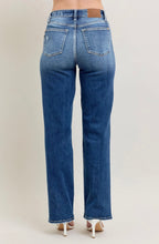 Load image into Gallery viewer, Judy Blue High Waist 90&#39;s Straight Leg Jeans dark wash
