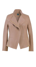 Load image into Gallery viewer, Taupe Liquid Leather Jacket by Clara Sunwoo
