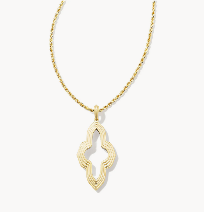 Kendra Scott Abbie Small Long Necklace In Mixed Metal