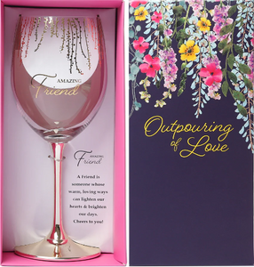 Amazing Friend - Gift Boxed 19oz Crystal Wine Glass
