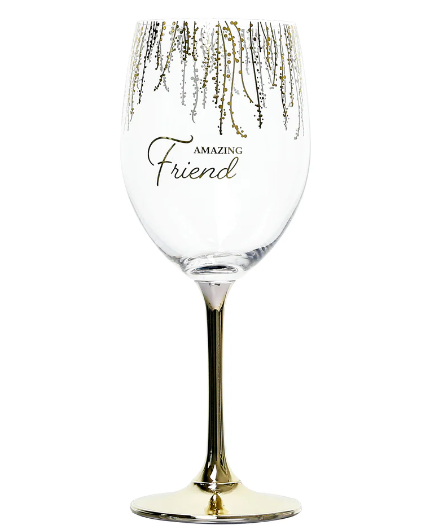 Amazing Friend - Gift Boxed 19oz Crystal Wine Glass