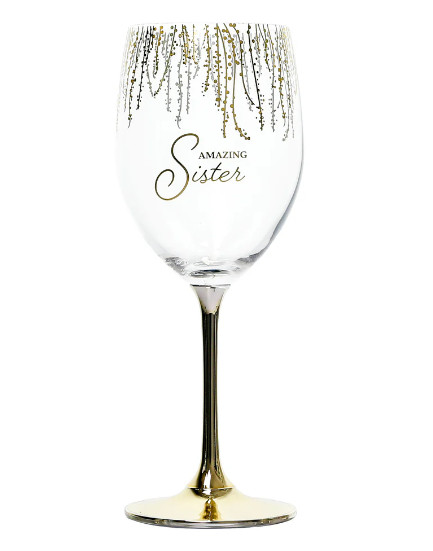 Amazing Sister - Gift Boxed 19oz Crystal Wine Glass