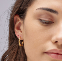 Load image into Gallery viewer, Amy Gold Stainless Steel Twist Huggie Hoop Earrings by Brosway
