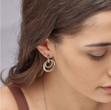 Load image into Gallery viewer, Amy Stainless Steel Silver Ring Drop Earrings by Brosway
