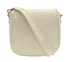 Load image into Gallery viewer, Annie Whipstitch Saddle Convertible Crossbody Cream
