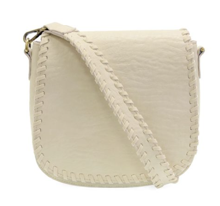 Annie Whipstitch Saddle Convertible Crossbody Cream