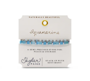 Aquamarine Stacking Bracelets