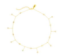 Load image into Gallery viewer, Arabella Shaker Crystal Teared Necklace In Gold
