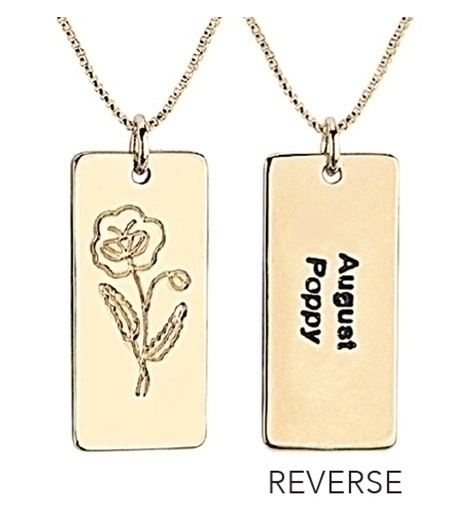 August Birth Flower Necklace