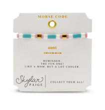 Load image into Gallery viewer, Aunt Morse Code Tila Bracelet

