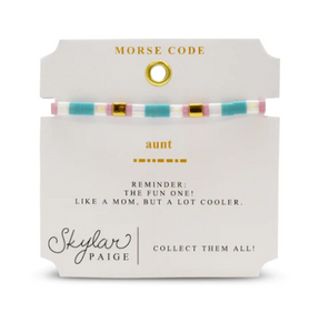 Aunt Morse Code Tila Bracelet