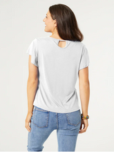 Load image into Gallery viewer, Avery Flutter Sleeve Tee - White
