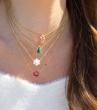 Load image into Gallery viewer, Kendra Scott Holiday Tree Necklace Green Quartzite Gold
