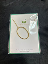 Load image into Gallery viewer, Gold Sideways Initial Necklace Letter "O"

