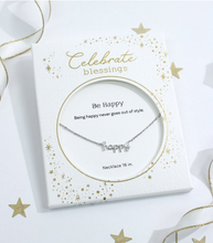 Load image into Gallery viewer, Be Happy Necklace by Celebrate Blessings
