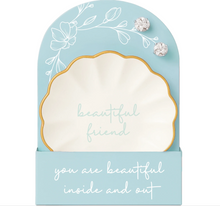 Load image into Gallery viewer, Beautiful Friend Trinket Dish and Earrings Set
