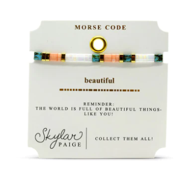 Beautiful Tila Morse Code Bracelet