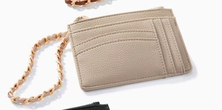 Amelia Wristlet Wallet in Bone