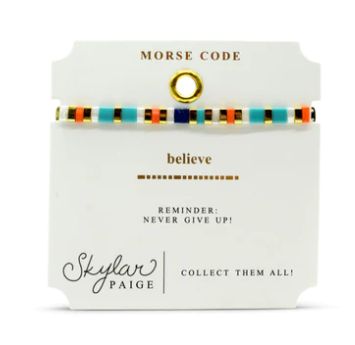 Believe Tila Morse Code Bracelet