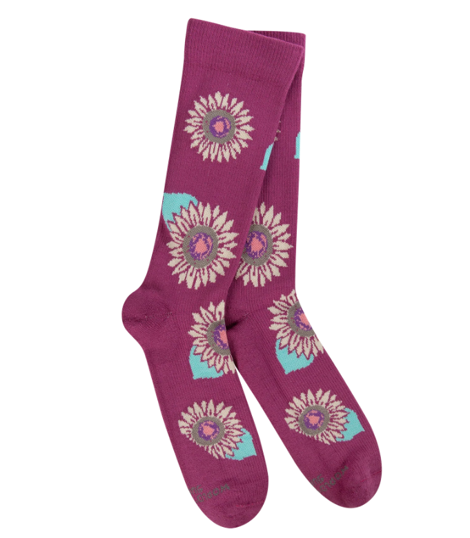 Berry Sunflower Sensitive Support Socks