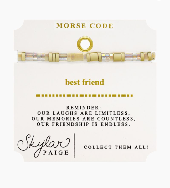 Best Friend Tila Morse Code Bracelet